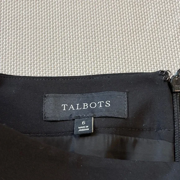 Talbots Classic Black Pencil size 6 wool blend Skirt - Picture 2 of 6